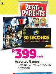 Game Assorted Games (Item No 787594/162286/625586.)-Each offer