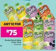 Game Rhodes Squish Baby Puree Assorted-For Any 10 x 110ml offer