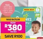Game Pampers Active Baby Nappies Mega Box-Per Box offer