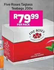Game Five Roses Tagless Teabags-200's Per Pack79.99 offer