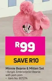Minnie Beanie & Mitten Set