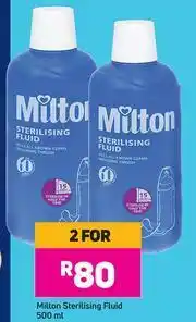 Game Milton Sterilising Fluid-For 2 x 500ml offer