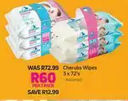 Cherubs Wipes 3 x 72's-Per Pack