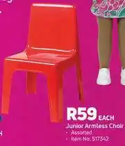 Game Junior Armless Chair Assorted-Each offer