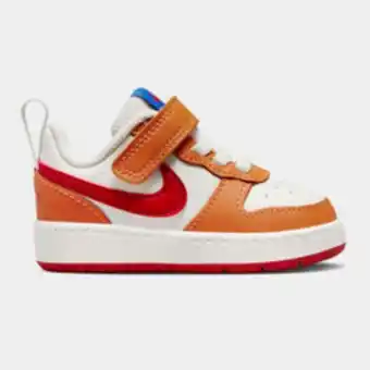 Totalsports Infants' nike court borough low 2 white/brown/red shoe offer