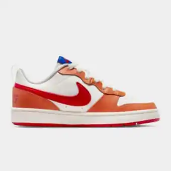 Totalsports Junior grade school nike court borough low 2 white/brown/red shoe offer