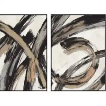 Moody storm wall art in dark set 2