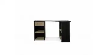 Ian angled desk, black