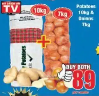 Boxer Potatoes 10kg & Onions 7kg offer