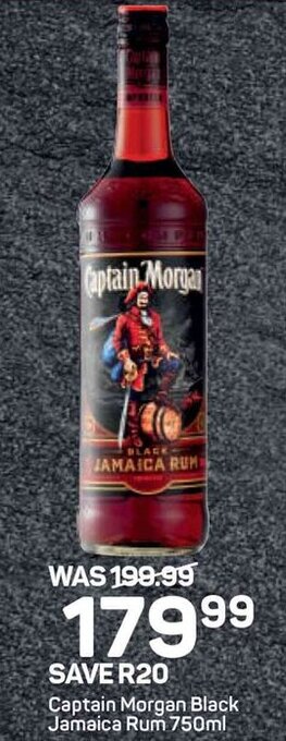Pick n Pay Captain Morgan Black Jamaica Rum 750ml offer