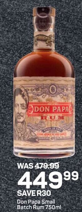 Don Papa Small Batch Rum 750ml