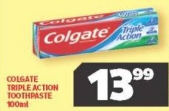 Usave Colgate Triple Action Toothpaste 100ml offer