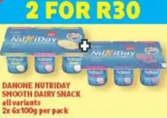 Usave Danone NutriDay Smooth Dairy Snack all variants 2 x 6 x 100g per pack offer