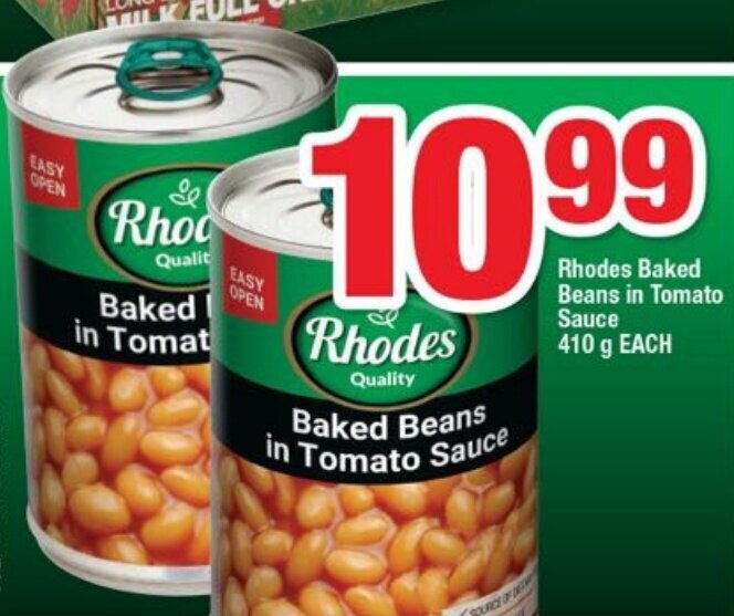 Rhodes Baked Beans in Tomato Sauce 410g offer at OK Foods