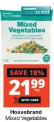 Checkers Housebrand Mix Vegetables 1kg offer