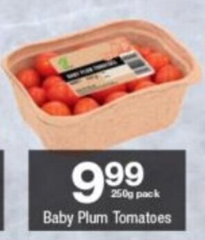 Checkers Baby Plum Tomatoes 250g pack offer