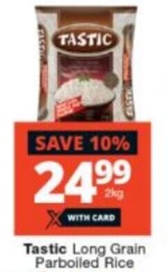 Checkers Tastic Long Grain Parboiled Rice 2kg offer