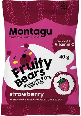 Faithful to Nature Montagu fruity bears - strawberry offer
