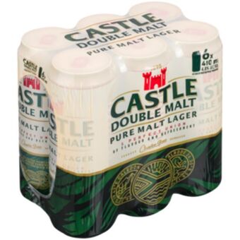 Checkers Liquor Shop Castle double malt pure malt lager beer 6 x 410ml offer