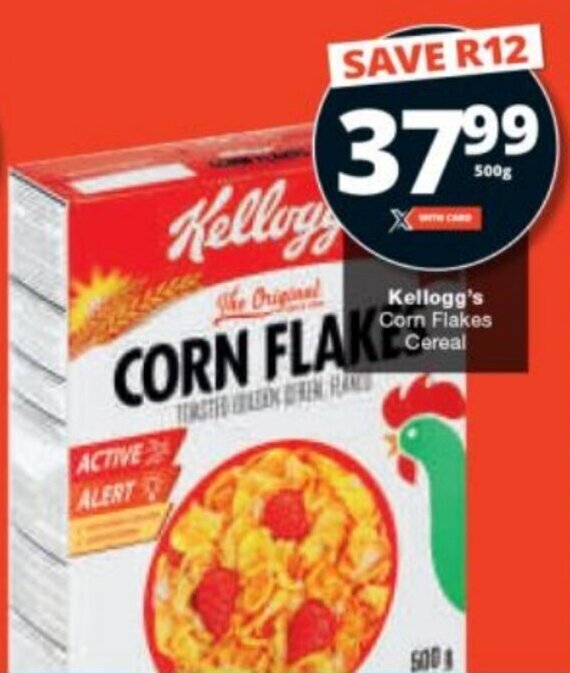 Kellogg's Corn Flakes Cereal 500g offer at Checkers
