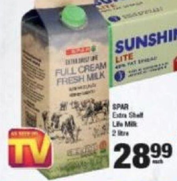 Spar Extra Shelf Life Milk 2 litre offer at Spar