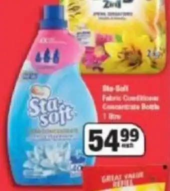 Spar Sta-Soft Fabric Concitioner Concentrate Bottle 1 litre offer