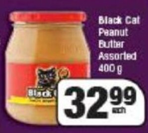 KwikSpar Black Cat Peanut Butter Assorted 400g offer