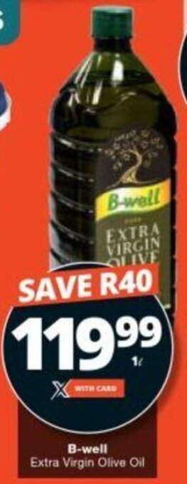 Checkers B-well Extra Virgin Olive Oil 1L offer