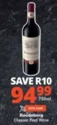 Checkers Roodeberg Classic Red Wine 750ml offer