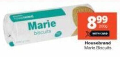Checkers Housebrand Marie Biscuits 200g offer