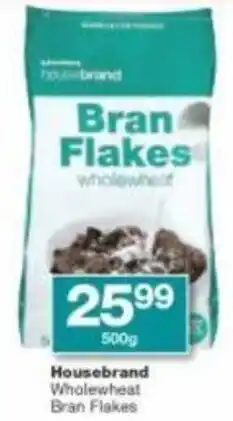 Checkers Housebrand Wholewheat Bran Flakes 500g offer