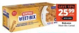 Checkers Bokomo Weet-Bix Cereal 450g offer