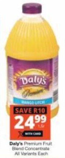 Daly's Premium Fruit Juice Blend Concentrate all variants 1.5L offer at ...