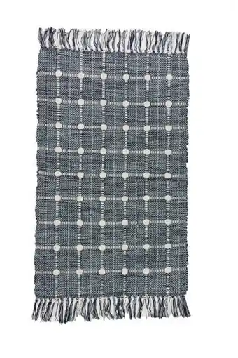 Button stitch rug l90xw60cm