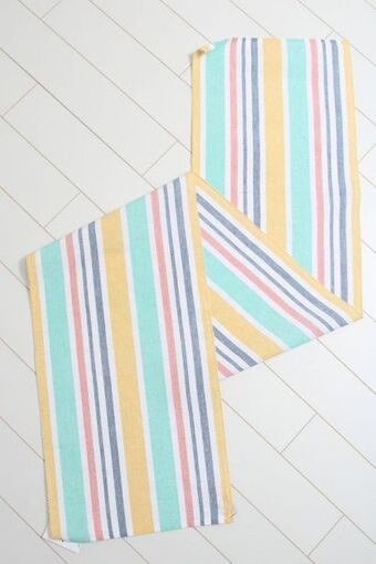 Cotton stripe table runner
