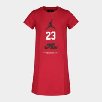 Sportscene Jordan girls elevated red t-shirt dress offer