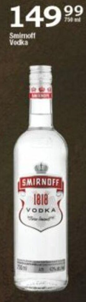 Oxford Freshmarket Smirnoff Vodka 750ml offer