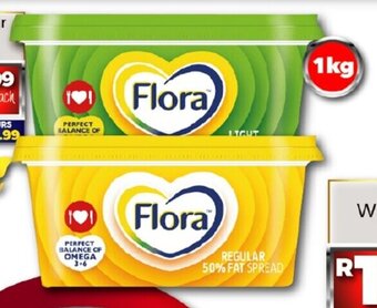 Take 'n Pay Flora Regular or Light Spread 1kg offer