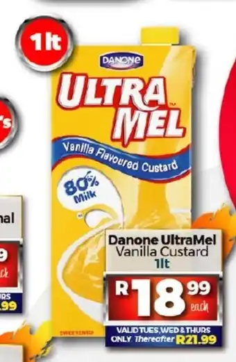 Take 'n Pay Danone UltraMel Vanila Custard 1lt offer