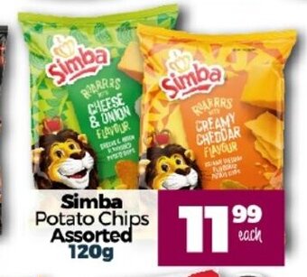 Take 'n Pay Simba Potato Chips Assorted 120g offer