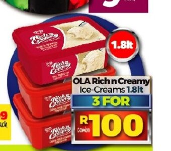 Take 'n Pay OLA Rich & Creamy Ice-Creams 1.8lt offer