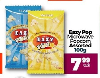 Eazy Pop Microwave Popcorn Assorted 100g