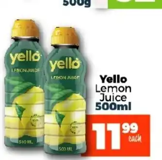 Take 'n Pay Yello Lemon Juice 500ml offer