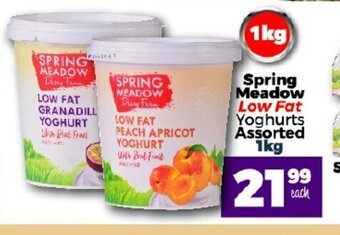 Take 'n Pay Spring Meadow Low Fat Yoghurts Assorted 1kg offer