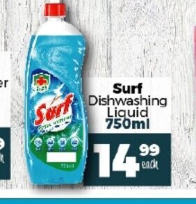 Take 'n Pay Surf Dishwashing Liquid 750ml offer