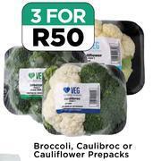 Food Lover's Market Broccoli, caulibroc or cauliflower prepacks-for 3 offer
