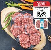 Food Lover's Market Food lover's gourmet wagyu burger patties 4 x 100g-each offer