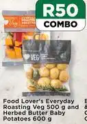 Food Lover's Market Food lover's everyday roasting veg 500g & herbed butter baby potatoes 600g-combo offer