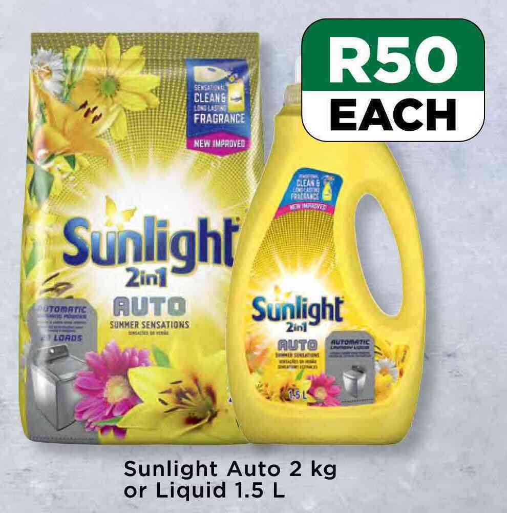 Food Lover's Market Sunlight auto 2kg or liquid 1.5l-each offer