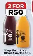 Food Lover's Market Simpl fruit juice blend assorted-for 2 x 1.5l offer